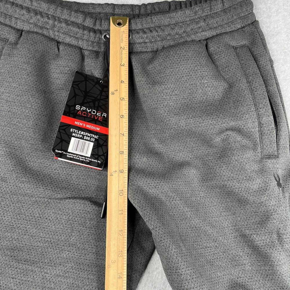 Spyder Active Sweat Pants Mens Medium Gray Stretch Quick Dry Draw String New NWT - Picture 7 of 13